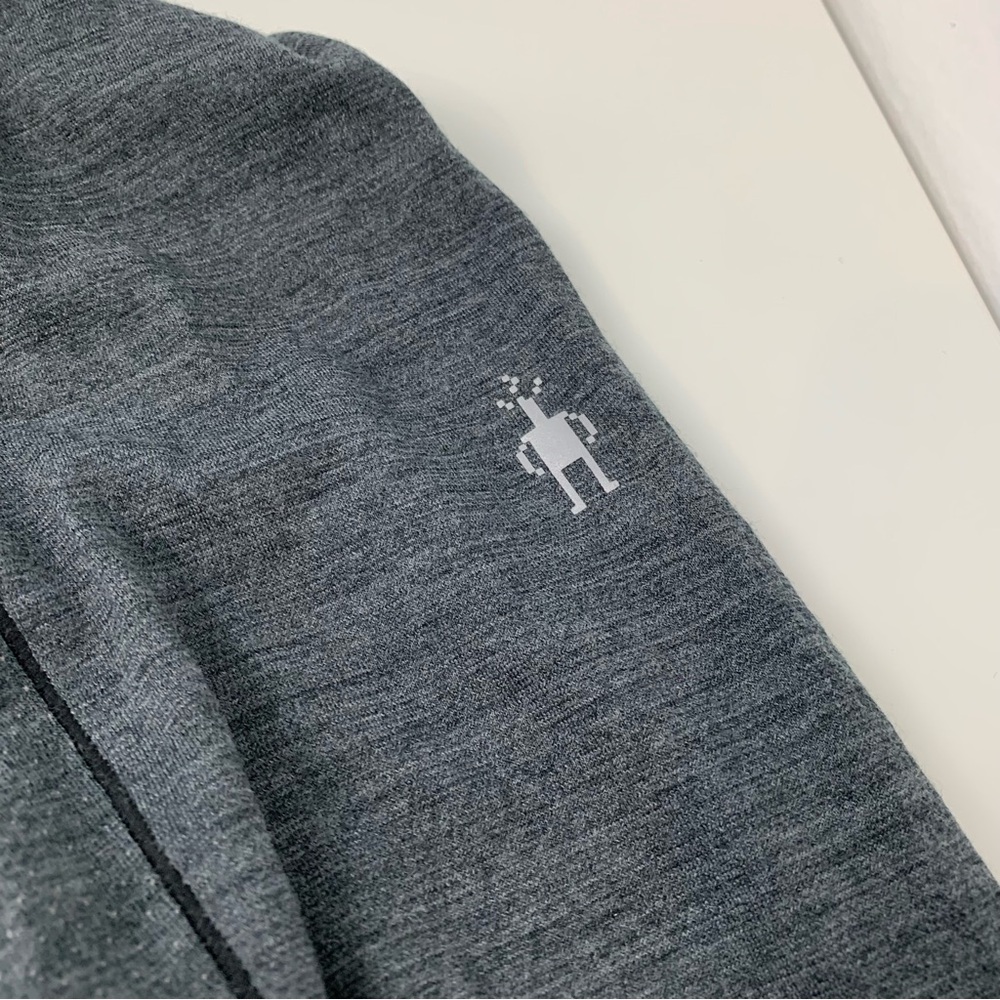Smartwool Base Layer Long Sleeves Shirt 1/4 Zip Merino Sport 150 XL Gray Yellow - Picture 5 of 15